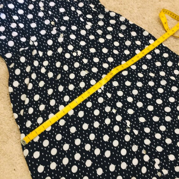 Linen Blend Polka Dot Button Down Puff Sleeve Maxi Dress - Picture 11 of 16